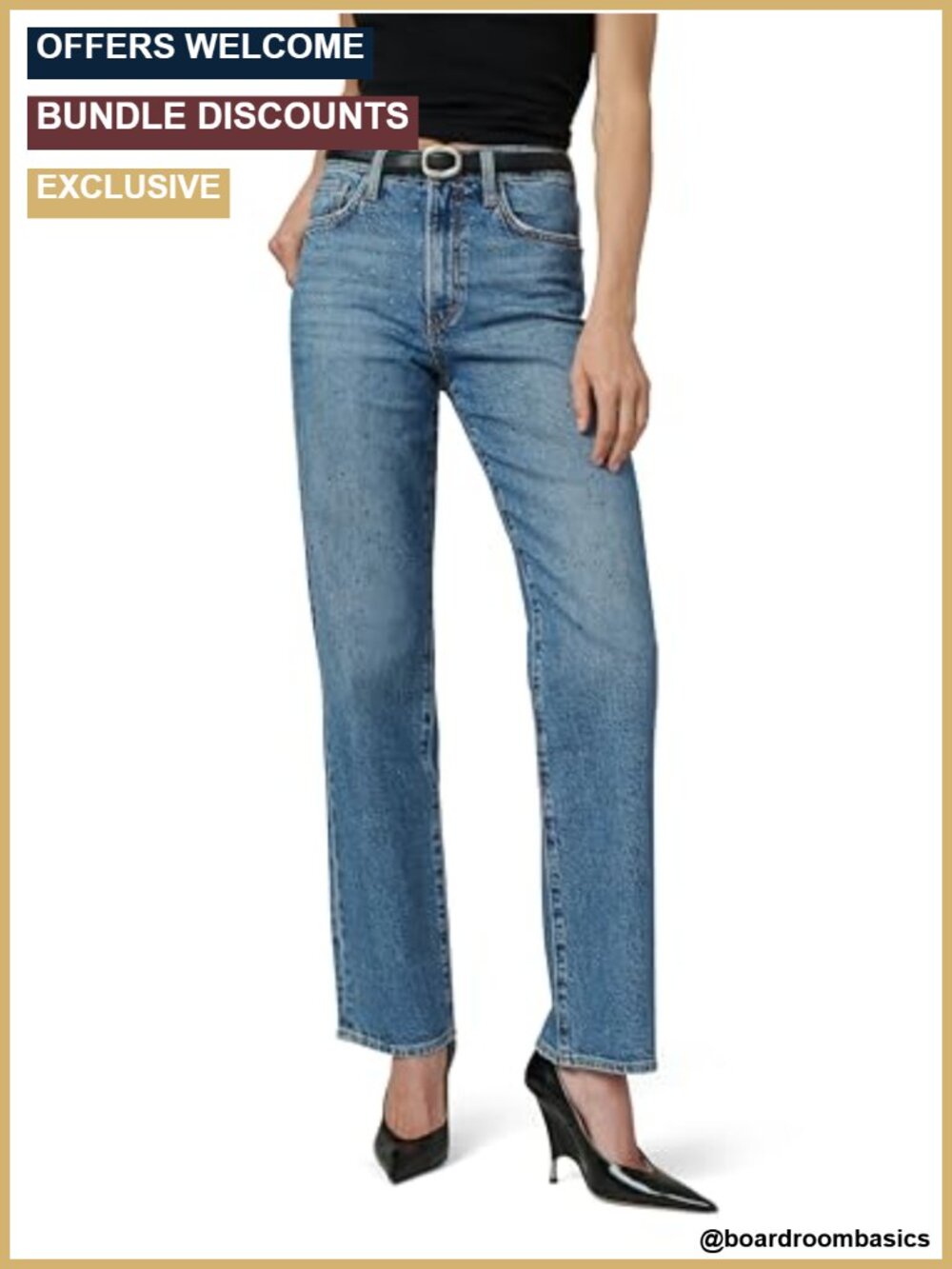 Joe's Jeans Women's High Rise Straight Leg Jeans Cotton Stretch 32" Inseam